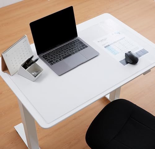 リコメン堂 デスクマット 1.5mm厚 透明 クリア キズ防止 汚れ防止 お手入れ簡単 カットOK べたつかない ソフトタイプ PVC デスクマット クリアデスクマット デスク パソコンデスク デスクシート (84×50cm)