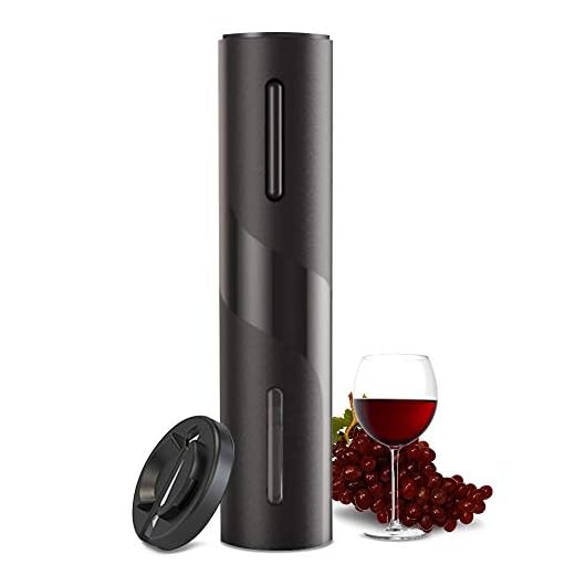COKUNST Electric Wine Opener, Battery Operated Wine Bottle Openers with Foil Cutter, One-click Button Reusable Automatic Wine Corkscrew Remover for Wine Lovers Gift Home Kitchen Party Bar Wedding