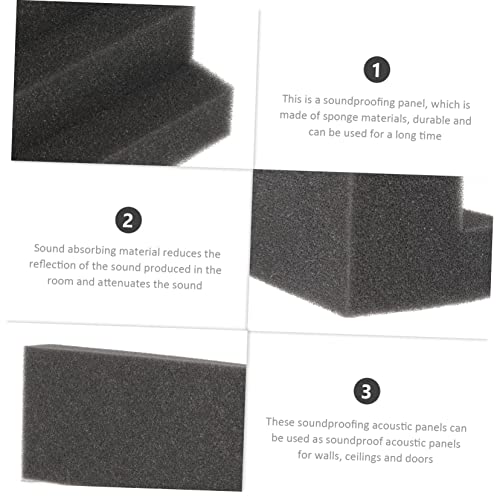 4 Piezas Paneles Acústicos en Cuña para Grabación y Cine en Casa Negro miniatura 6