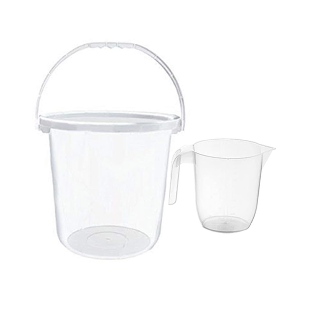 AIR O MATIC Unbreakable Virgin Plastic Strong Transparent Bathroom Bucket with Mug 20 LTR (White) (B0CL1WQ9M4) Amazon Price History, Amazon Price Tracker