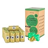 🐶 UMWELTFREUNDLICH UND PFLANZENBASIERT: Hergestellt mit Maisstärke. Verpackung und Rollenkern sind aus Pappe