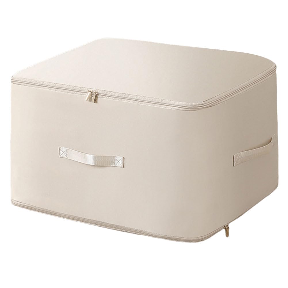 Space Saving Self Compression Organizer Portable Heavy Duty Moving Bags Blanket Storage Bags for Comforters Bedding Blankets Clothing Pillows (Beige 54 * 42 * 60CM)