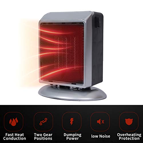 Personal Space Heater, STYLOOC Electric Ceramic Heater, Portable Mini Heater, for Office Bedroom
