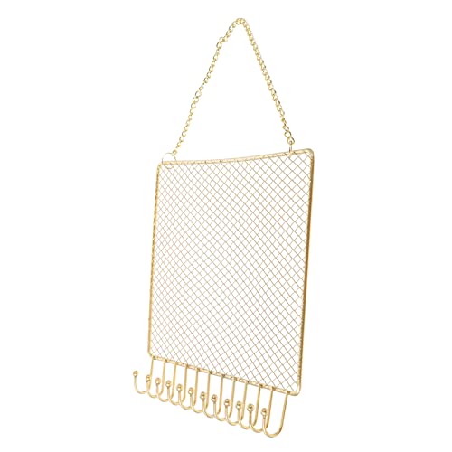 Veemoon Estante De Joyería De Pared Ayudante De Cámara Estante De Exhibición De La Joyería Zapatero De Pie De Varios Niveles Soporte Para Pendientes Colgantes Perchero Muro Golden Planchar