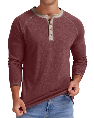 Image of Sailwind Mens Henley Long /Short Sleeve T-Shirt Cotton Casual Shirt