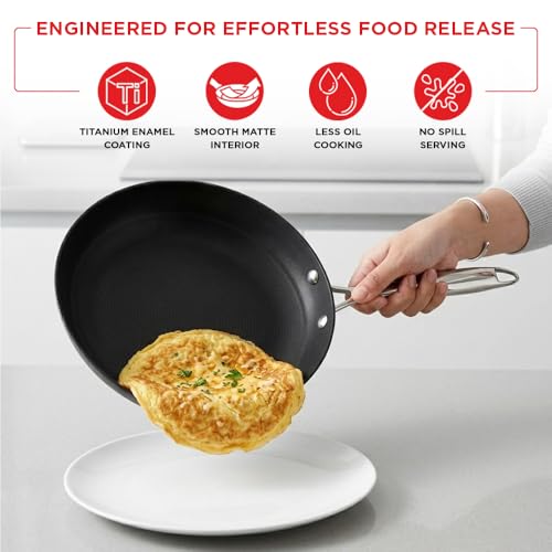 Image of Vinod Ferona Lightweight Cast Iron Frying Pan -1 L, 22 cm | No Seasoning Required | Steel Riveted Handle | Metal Spoon Friendly | Gas Stove Compatible | Rust-Proof | PTFE & PFOA Free | 2-Year Warranty