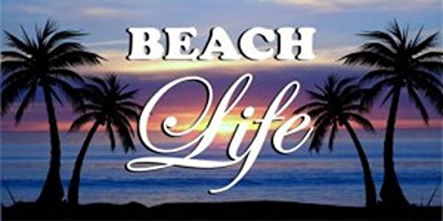 Beach Life Palm Photo License Plate