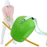 HoldOneLight Golf-Schwungtrainingshilfe – Golf-Trainingsball – Einzigartiger Ausrichtungsstab am Kopf – Hilft beim Training der richtigen Schwungtechnik(Grün, mit Trageband)