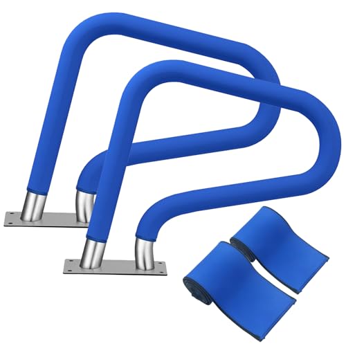KETNET Pool Handrail Covers with Zippers for Inground Swimming Pools Hand Rail Cover, 4-10 ft Non Slip Cool Touch Heat Resistant, Blue, Anti-Slip Swim Pool Railing Ladder Handle Grip 6 Feet 2 Pack