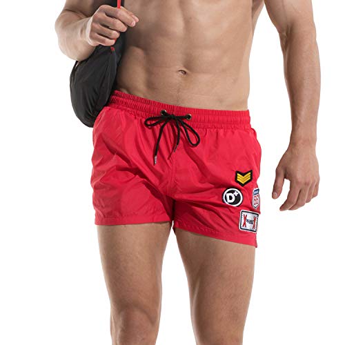 Men's Fashion Label Board Shorts Loose Trunks Beachwear2