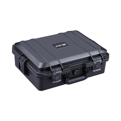 Lykus HC-4011 Waterproof Hard Case with Customizable Foam Insert, Interior Size 15.55x11.61x5.12 in, Suitable for electronics and more