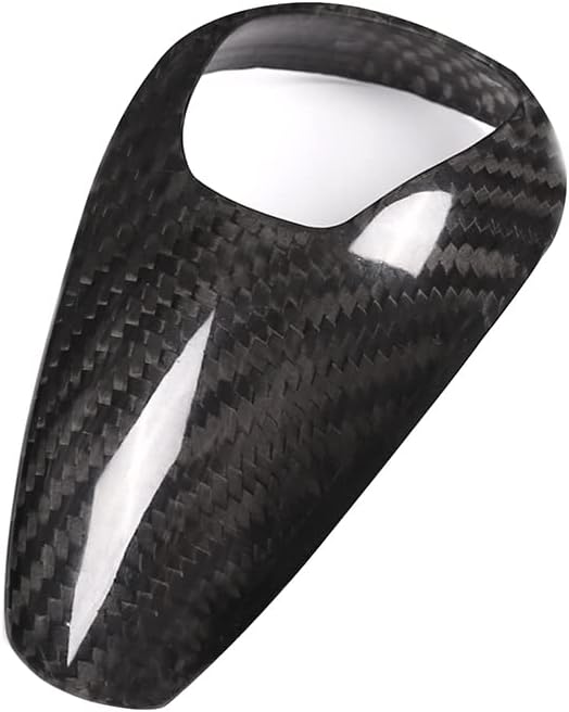 Real Carbon Fiber Interior Accessories Fit for BMW M2 F87 M3 F80 M4 F82 M5 F83 F10 F85 X5M F86 X6M F12 Car Gear Shift Lever Head Decoration Cover Gear Head Trim Cover (Carbon Fiber Black)