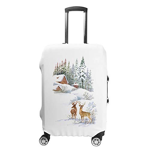 Housse de valise cerfs pour éviter les rayures et vols de bagages en voyage