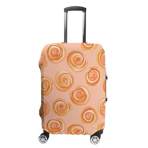 Cinnamon Buns in Peach Travel Luggage Cover for Suitcase 19-32 Inches Elastic Washable Baggage Protector