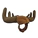 Brown Plush Crazy Moose Hat with Antlers and Chin Strap