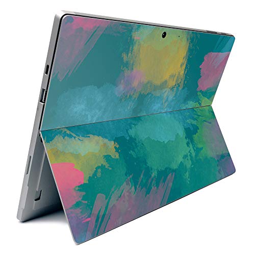 Image of MightySkins Carbon Fiber Skin for Microsoft Surface Pro 7 - Watercolor Blue | Textured Carbon Fiber Finish | Easy to Apply, Remove, and Change Styles | Made in The USA
