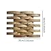 Generic 3D Textured Wood Wall Panel 30x30cm Nordic DIY Room Decor Wood Wall Tile Easy Installation for Office Living Rooms Bedrooms, Light Wood Color
