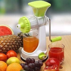 Image of Fruit & Vegetable Manual Juicer machine with Steel Handle, Heavy Duty Hand Press Juicer, Blue