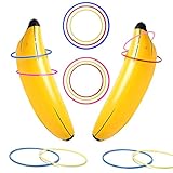 Inflatable Banana Ring Toss Game - Fun Bachelorette Party Decorations, Bachelorette Party Games & Favors, Bridal Shower Engagement Party Activities, Summer Pool Toys for Adults