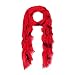 Premium Stallion Horses Animal Print Scarf, Frayed End Red w/ Stars, Red