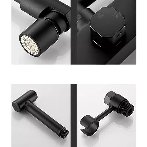 Mitigeur cuisine laiton noir escamotable eau chaude froide orientable - 5