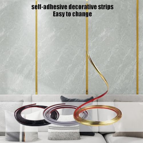 Molduras decorativas pared adhesiva impermeable cenefa autoadhesiva vinilo 5