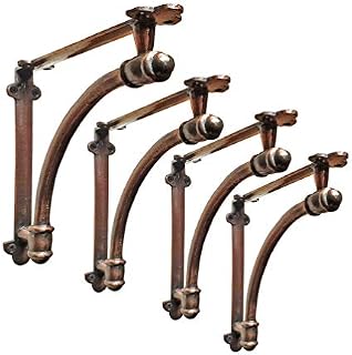 NACH js-90-064cps Half-Round Shelf Bracket, Small, Copper Finish, 4 Pack