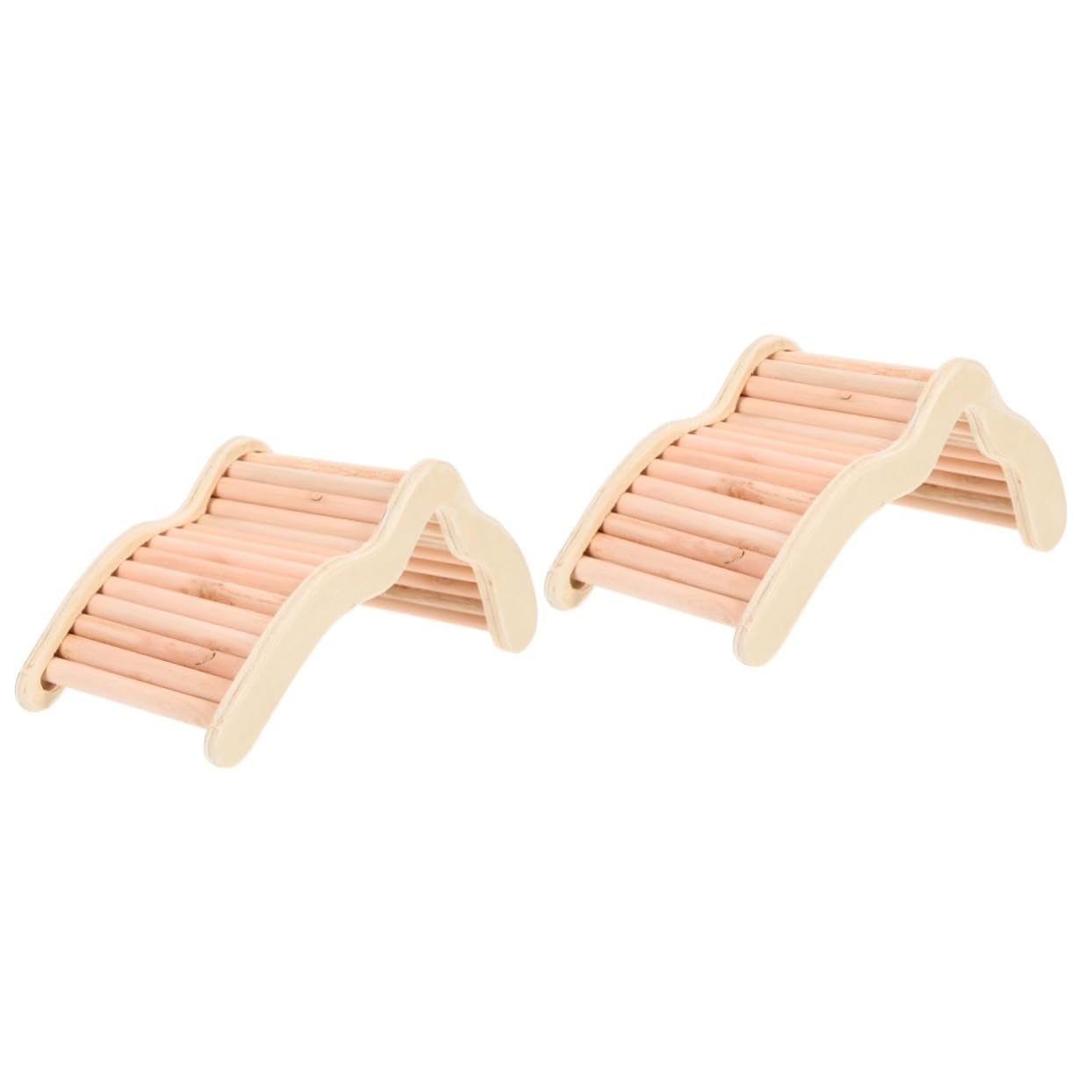 Beavorty 2 Pz Ponte di Legno per criceti Accessorio per criceti Scala per ratti in Legno Criceto Arredamento Scala Decorativa per criceti Scala per criceti in Legno l'uccello