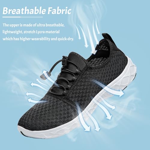 Image of ATHMILE Water Shoes for Men Women Barefoot Hiking Swim River Beach Knit | Adult Lake Pool Aqua Socks Quick Dry for Hiking Surfing Kayaking Sport Accessories Camping Must Haves