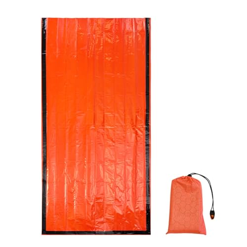 Keenso Bolsa de Dormir de Emergencia, Saco Bivy Reflectivo Térmico Ligero, 82.68x41.34 pulgadas, Kit Compacto de Supervivencia para Camping y Senderismo miniatura 4