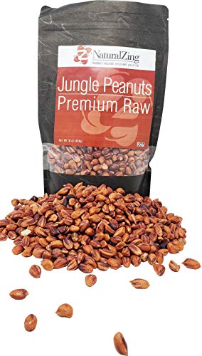 Wild Jungle Peanuts (Raw, Organic) 16 Oz - Unique Heirloom Variety- True, Original Rare Form Of The Peanut. Non-Hybridized, Unlike Common Peanuts. Non-Gmo, No Additives. Healthy Snack 16 Oz #TOP19