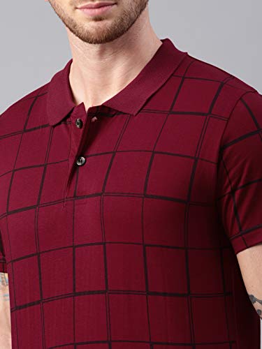 Image of KRYPTIC Men's Ultra-Soft Cotton Rich Casual Printed Half Sleeve Regular Fit Classic Polo T-Shirt - Soft, Cool & Stylish Everyday Wear