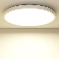 zemty Kerek LED Mennyezeti Lámpa - 24W, 4000K, 1800LM, IP44 Vízálló, Modern Panel Világítás Fürdőszobába, Konyhába, Folyosóra, Fehér 1