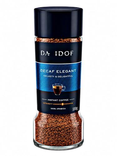 Image of Davidof Decaf Elegant Instant Coffee | 100% Arabica Decaffeinated Coffee | Velvety & Delightful Smooth Taste | Premium Freeze-Dried Coffee | Rich Aroma | Glass Jar | 100g