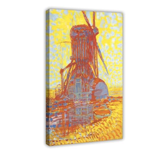 Impression toile Mill in Sunlight Mondrian tableau mural salon bureau 50x75 cm