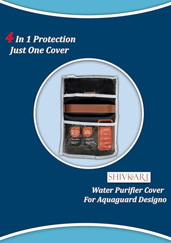 Image of Water Purifier Cover Compatible with Aquaguard Designo NXT 9-Stage RO+UV - Waterproof, Oil & Stain Resistant, Dustproof, Transparent Window, Velcro Closure