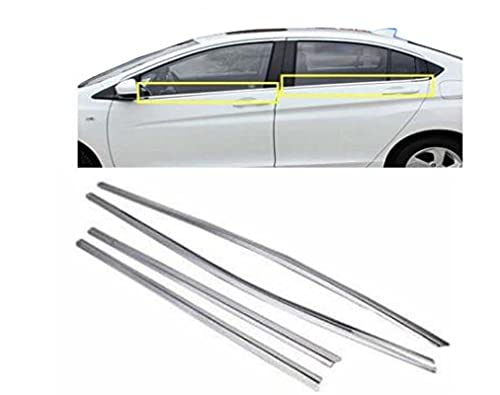 Auto E-Shopping Car Window Lower Garnish Stainless Steel Chrome Finish Exterior for Maruti Swift Old Model 2009 2011 Set of 4 Pieces