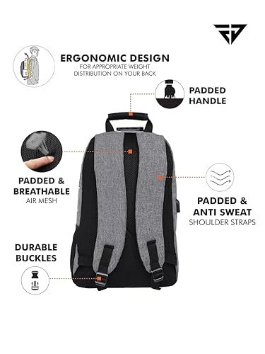 Image of FUR JADEN 35L Travel Professional Backpack with 15.6 Inch Laptop Compartment I 3 Large Compartments I Organizer Pockets I For Men Women Boys Girls I School and College Bagpack