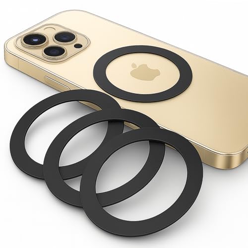 Aothey 0.3mmソフトタッチ Magsafe シール リング 超薄型 Magsafe互換 マグセーフシール付き 磁気増強 ワイヤレス充電対応 ブラック4