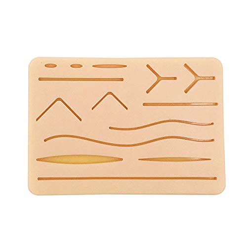 Premium Suture Practice Pad - Silicone Suturing Pad with Durable Pre-Cut Wounds for Medical Students Suture Training, Veterinarian, Nurse, EMT