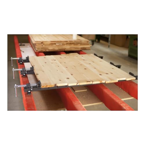 BESSEY Türenspanner TB100 mit T-Profil 40 x 40 x 5 mm, Spannweite 1200 mm Backenmaße 66 mm breit 43 mm hoch, Mit angehängtem Arretierungsbolzen, Gewicht 5,07 Kg