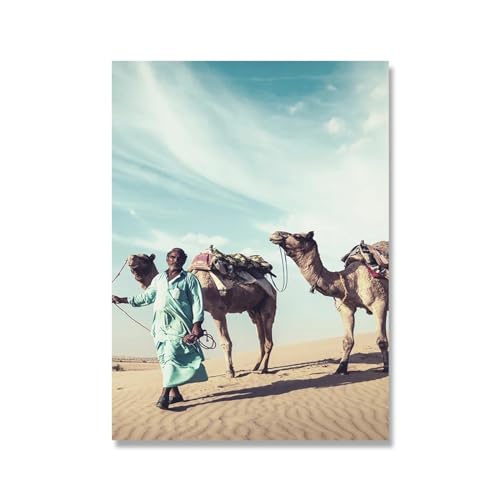 Impression murale désert chameau affiche Maroc boho chambre 35x50 - 5