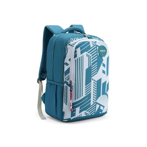 Image of American Tourister Sest 4.0 Xl | 33 Ltrs | 3 Compartments | Bottle Pocket | Ergonomic Padded Back Panel & Shoulder Straps | School Backpack for Boys & Girls | City Green