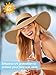 Senker Fashion Sun Hats for Women Oversize Wide Brim Straw Beach Hat Floppy Foldable Roll-Up Summer Vacation UPF 50+ Khaki