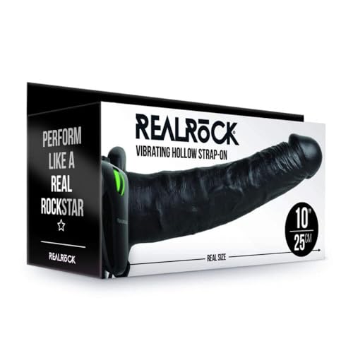 REALROCK-STRAP-ON HUECO VIBRATORIO SIN BOLAS - 10/ 24,5 CM 8714273521552