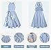 HOZIY Spring Dresses for Girls Light Blue Halter Neck Dress 7-8 Tiered Ruffle Belt Flowy Easter Wedding Elegant Dress