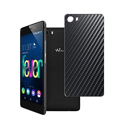 ノーブランド品 VacFun Lot de 2 Film de Protection d'écran Arrière, compatible avec Wiko Fever SE 2016, Film Arrière en Noir Fibre de Carbone Skin Peau (non vitre verre trempé) NewVersion
