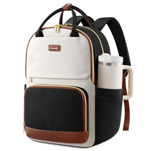 LOVEVOOK Laptop Backpack with Tumbler Holder for Women