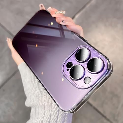Coque de téléphone pour iPhone 12 Pro ENILSA violette transparente en PC dégradé