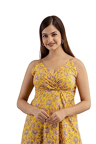 Image of DMP FASHION Women's Cottion Printed Classic Trendy Fashion Dress